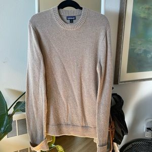 Patagonia Men’s Recycled Wool Sweater — Like new, Size M, Tan